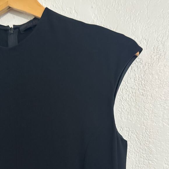 The Row Erscher Cady Maxi Dress size 0 Black Cap Sleeve Pockets - Picture 6 of 13